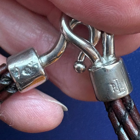 Ralph Lauren Braided Leather Bracelet - Picture 4 of 5